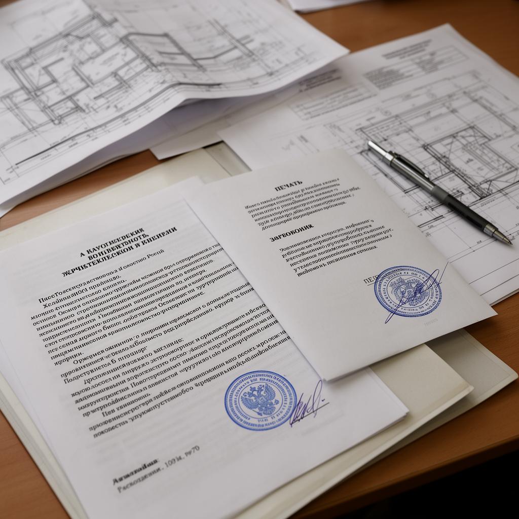 Подписанные разрешительные документы с печатями